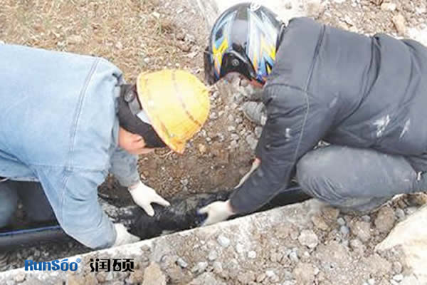 PE給水管埋管施工現場